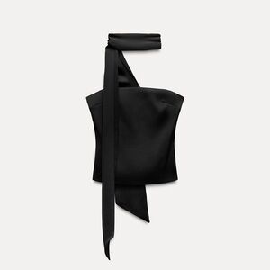 ZARA SATIN FOULARD TOP